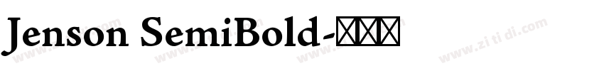 Jenson SemiBold字体转换